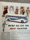 Vtg Greyhound Bus Lines 1950s Magazine Print Ad Vacation Planning Service