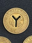 Lot Of 10 Nyc Subway Tokens     New York City Transit Authority     Y Cutout