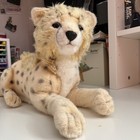 Hansa Portraits Of Nature  Leopard Cub Sitting Laying Lifelike Plush 16  Long 8   