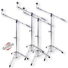 Cymbal Boom Stand Set   Double-braced Tripod Legs Drummers Counterweight Adapter