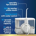 Waterpik Ion Rechargeable Water Flosser With 10 Settings  7 Tips  White