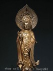 14 1   Old Tibet Buddhism Bronze Kwan-yin Guanyin Boddhisattva Buddha Statue