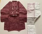 New Boys Sz 22 India Pakistan 2-3 Yr Kurta Pajama Bollywood  Maroon Cotton-2pc