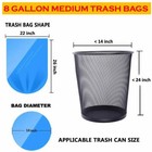 8 Gallon Medium Trash Bags Strong Kitchen Garbage Bags  210 Count