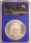 2017 Silver American Eagle  1 Us Ngc Ms70 First Day Of Issue Fdoi Blue Core