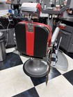 Koken Barber Chair Restoration  All Original Except Fabric And Paint