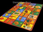 5x7 Educational Rug Kids Abc Food Names School Learning Time Alphabet  Fruit New