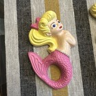 Aurora sleeping Beauty Inspired Chalkware Mermaid Wall Set Kitsch Decor
