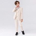 Child Formal 4pcs Suit Set Boys Costume Kids Blazer Vest Pants Bowtie Outfit