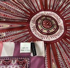 Talbots Silk Satin Paisley Square Scarf Purple Pink Red White Bohemian