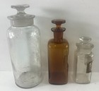 Vtg Medicine Apothecary Drug Store Pharmacy Pharmaceutical Glass Bottles  lot  1