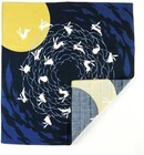 Furoshiki - Japanese Wrapping Cloth  moon Dancing Rabbit  - 19 X 19 Inches