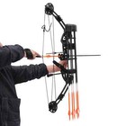 30-60 Lbs Compound Bow Set With Arrows   Target Papers For Archery Hunting