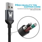 3 Apple Charging Cable 5ft 1m Heavy Duty Usb Cord Iphone X 8 7 Black