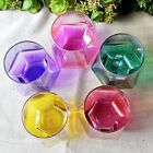 Set 5 Colored Stemless Wine Old Fashioned Water Glasses Whiskey Tumbler Barware