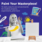 Artlicious Canvases For Painting - Pack Of 12  8 X 8 Inch Blank White Canvas 
