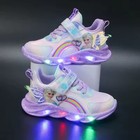 Kids Girls Led Luminous Sport Shoes Children Princess Flashing Light Up Sneakers