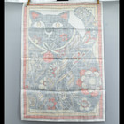 Vintage 1960s Jan Pienkowski Black Cat Linen Tea Towel Poland Mid Century Art