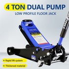 4 Ton Low Profile Floor Jack  Heavy-duty Steel Racing Hydraulic Floor Car Jack