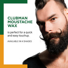 Clubman Pinaud Moustache Wax With Free Brush comb Applicator Brown  0 5 Ounce