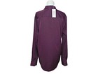 New Mens Sz L Slim Fit Long Sleeve Purple Button Down Collar Dress Shirt Pocket