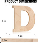 Wooden Letters 6 Inches Unfinished Wood Large Alphabet Letters For Wall Decor Ho