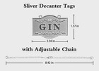Decanter Tags Liquor Tags  Set Of 8  Gorgeous 2 36 X 1 57 Inches  Silver