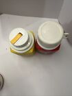 2 Vintage 1965 Peanuts Thermos Only No Lunchbox Charlie Brown Snoopy Woodstock