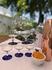 6 Art Deco 1930s Weston Cobalt Blue Low Sherbet Martini Glasses Vtg Barware 7 Oz
