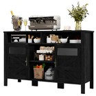Buffet Cabinet With Storage  55   Large Sideboard Buffet Table With 2 Doorsblack