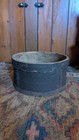 Antique Early Primitive Wood Grain Measure Orig Dark Brown Paint 11 75  Signed