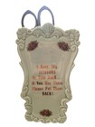 Vintage Scissors Holder Ceramic Wall Pocket Rack Floral Sewing Craft 1984
