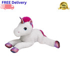 Jumbo Unicorn Plush 19  Large Stuffed Animal Pink White Glitter Horn