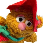 Vintage Muppets Fozzie The Bear Plush Stuffed Animal Jim Henson Scarf 1987
