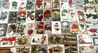 Huge Lot Of 75 Antique Vintage Christmas postcards 3 Santa s in Sleeves j457