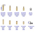M3 Brass Hex Spacer Standoffs Screw Nut Assortment Kit male-female