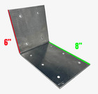 1 4   X 8   X 6   Aluminum 15 Degree  Predrilled Corner Bracket Mount - 5 Pack