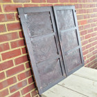 Set Of Pie Safe Doors  Hand Punch Pattern Tins Star Patina Metal
