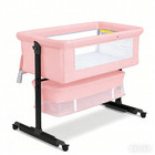3-in-1 Baby Bassinet Bedside Sleeper  Portable Foldable Crib With Wheels Storage