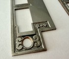 Antique Eastlake Steel Mortise Lock Strike Plate Victorian 3-1 2    X 1-3 8   
