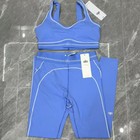 New Aio Yoga Sports Clothes Yoga Vest Leggings Set Womens Gym Wear Size Xs-l