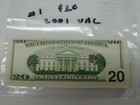 Series 2001  20 Dollar Bill Federal Reserve Note Uncirculated