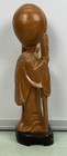 Shou Lao God Of Longevity 6  Vintage Wooden Carved Chinese Figurine Statue