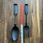 Vintage Cast Black Metal Fork   Spoon Wall Decor Set 21    Farmhouse   Americana