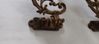Antique Ornate Cast Iron Wall Sconce Candle Holders