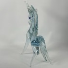 Glass Unicorn Hand Blown Figurine Fantasy Murano Style Rough Pontil Mark