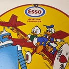 Vintage Esso Sign - Gasoline Service Station Porcelain Sign