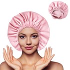 Shower Cap For Women  Double Layer Waterproof Bath Cap  Reusable Hair Protector 