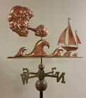 Beautiful Copper Stormy Seas Weathervane  Complete Setup   Mount