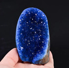 280-330g Aura Royal Blue Geode Phantom Cluster Mineral Specimen Healing Crystal